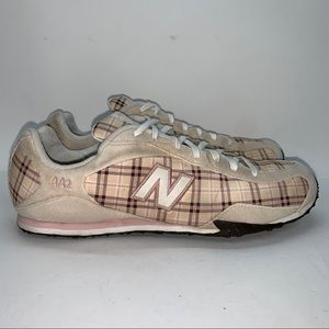 New Balance 442 plaid sneakers